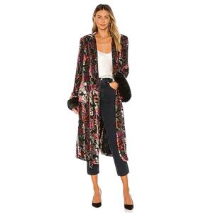 Revolve x House of Harlow NWT Velvet Bentley Boudoir Wrap Jacket